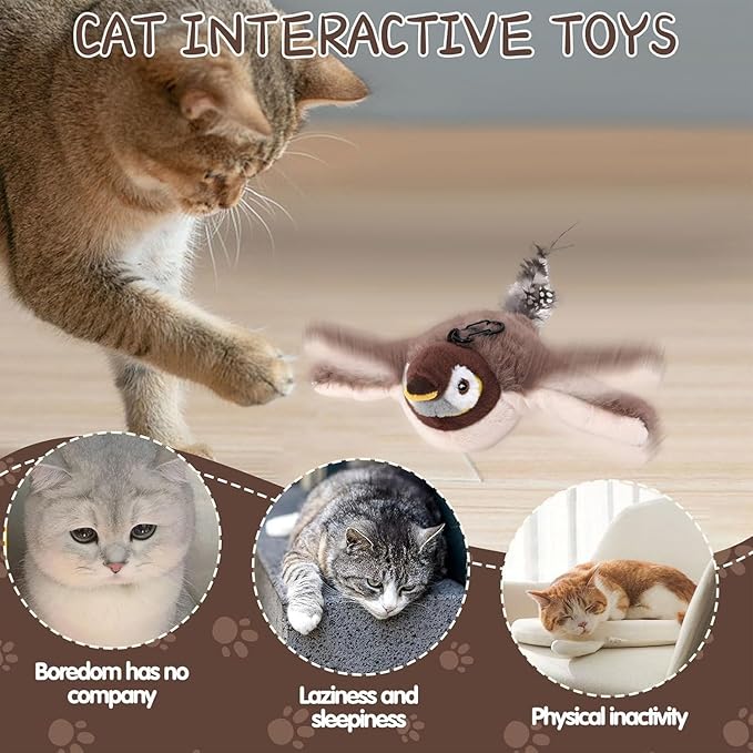 Flying Bird Cat Toy